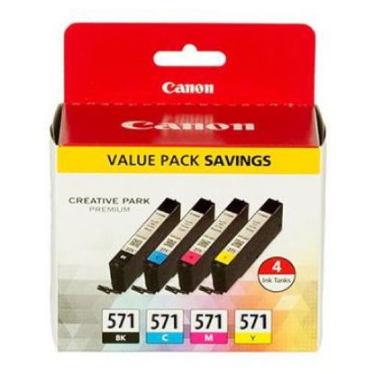 Imagem de Canon original ink 0386C005, color, 4x7ml, CLI571, 4ks, Canon Pixma TS5051,53,55, TS6050,51,52, TS8051, TS9050