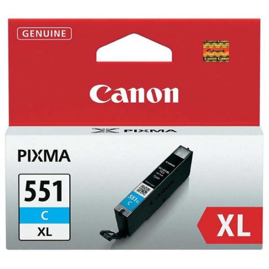 Imagem de Canon original ink CLI551C XL, cyan, 11ml, 6444B001, high capacity, Canon PIXMA iP7250, MG5450, MG6350, MG7550