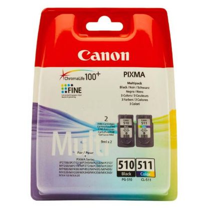 Imagem de Canon original ink PG-510/CL-511, black/color, blister, 220, 245str., 9ml, 2970B010, Canon 2-pack MP240, 260, 270, 480