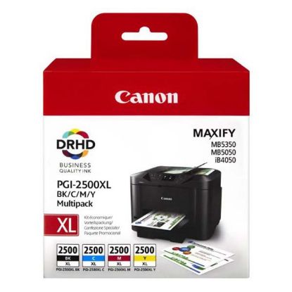 Imagem de Canon original ink PGI-2500XL Bk/C/M/Y multipack, black/color, 9254B004, Canon MAXIFY iB4050, MB5050, MB5350