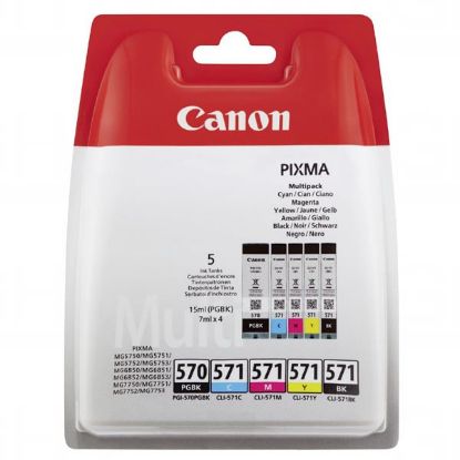 Imagem de Canon original ink PGI-570/CLI-571 GBK/BK/C/M/Y Multi Pack, black/color, 0372C004, Canon Pixma MG575x, MG685x, MG775x