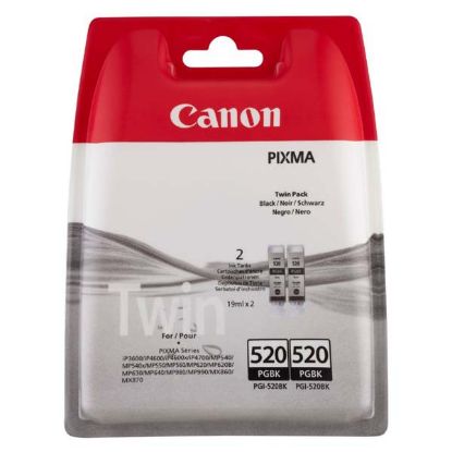 Imagem de Canon original ink PGI520BK, black, blister, 2x420str., 2x19ml, 2932B012, 2932B009, 2ks, Canon 2-pack Pixma iP3600, iP4600