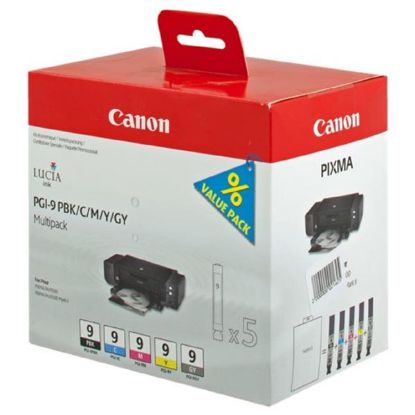 Imagem de Canon original ink PGI9, PBK/C/M/Y/GY, 1034B013, 1034B011, Canon Pro9500