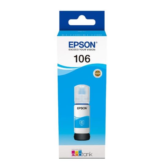 Imagem de Epson original ink C13T00R240, 106, cyan, 70ml, Epson EcoTank ET-7700, ET-7750, Express Premium ET-7750