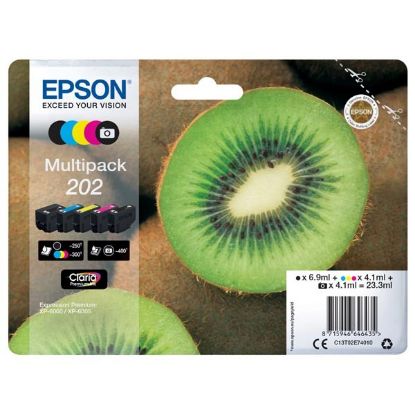 Imagem de Epson original ink C13T02E74010, 202, CMYK, 250 (čb)/300 (bar.)str., 1x6.9ml, 4x4.1ml, Epson XP-6000, XP-6005