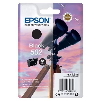 Imagem de Epson original ink C13T02V14010, T02V140, 502, black, 210str., 4.6ml, Epson XP-5100, XP-5105, WF-2880dwf, WF2865dwf