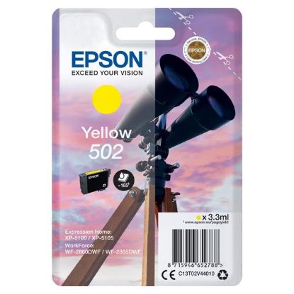 Imagem de Epson original ink C13T02V44010, 502, T02V440, yellow, 165str., 3.3ml, Epson XP-5100, XP-5105, WF-2880dwf, WF2865dwf