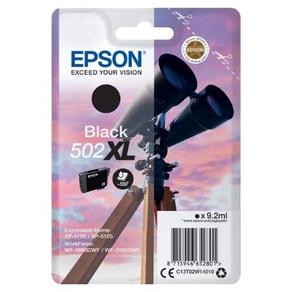 Imagem de Epson original ink C13T02W14010, 502XL, T02W140, black, 9.2ml, Epson XP-5100, XP-5105, WF-2880dwf, WF2865dwf