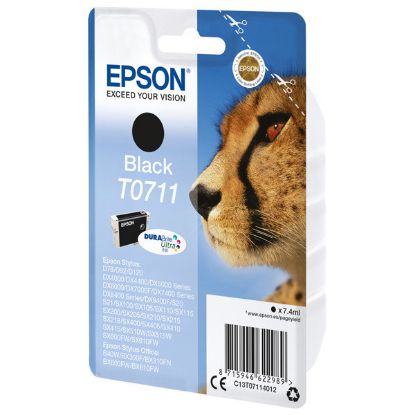 Imagem de Epson original ink C13T07114022, black, blister s ochranou, 7,4ml, Epson D78, DX4000, DX4050, DX5000, DX5050, DX6000, DX605