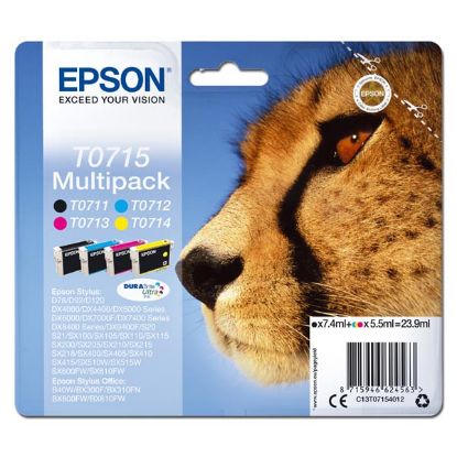 Imagem de Epson original ink C13T07154012, CMYK, 23.9ml, Epson D78, DX4000, DX4050, DX5000, DX5050, DX6000, DX605