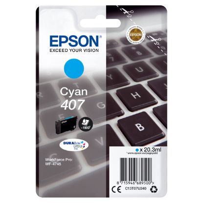 Imagem de Epson original ink C13T07U240, 407XL, cyan, 1900str., 20.3ml, Epson WF-4745