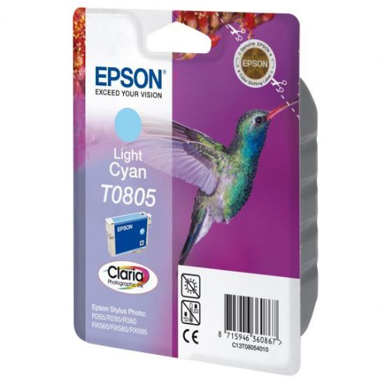 Imagem de Epson original ink C13T08054011, light cyan, Epson Stylus Photo PX700W, 800FW, R265, 285, 360, RX560