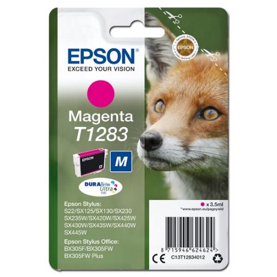 Imagem de Epson original ink C13T12834012, T1283, magenta, 3,5ml, Epson Stylus S22, SX125, 420W, 425W, Stylus Office BX305