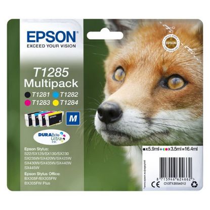 Imagem de Epson original ink C13T12854022, T1285, CMYK, blister, 16,4ml, Epson Stylus S22, SX125, 420W, 425W, Stylus Office BX305