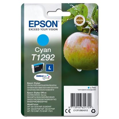 Imagem de Epson original ink C13T12924012, T1292, cyan, 485str., 7ml, Epson Stylus SX420W, 425W, Stylus Office BX305F, 320FW