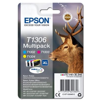 Imagem de Epson original ink C13T13064012, T1306, cyan/magenta/yellow, 30,3ml, Epson Stylus Office BX320FW