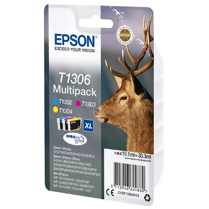 Imagem de Epson original ink C13T13064022, T1306, cyan/magenta/yellow, blister, 30,3ml, Epson Stylus Office BX320FW