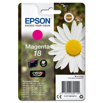 Imagem de Epson original ink C13T18034012, T180340, magenta, 3,3ml, Epson Expression Home XP-102, XP-402, XP-405, XP-302