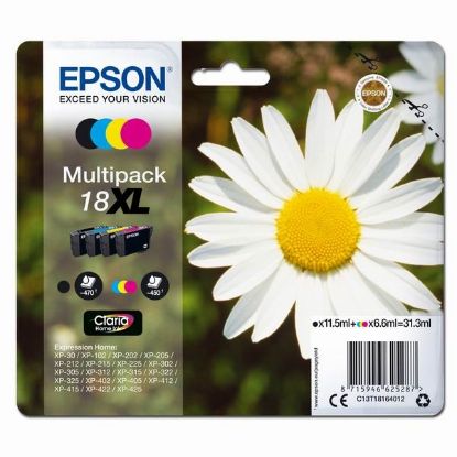 Imagem de Epson original ink C13T18164022, T181640, 18XL, CMYK, 3x6,6/11,5ml, Epson Expression Home XP-102, XP-402, XP-405, XP-302