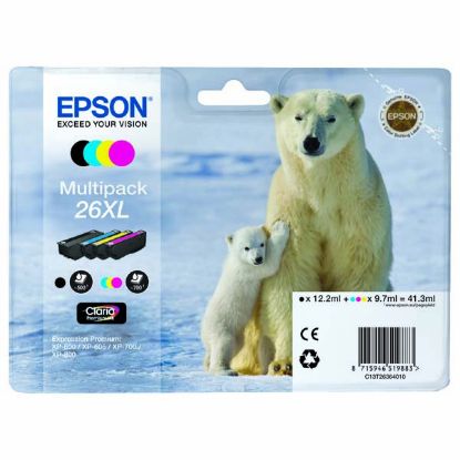 Imagem de Epson original ink C13T26364020, T263640, 26XL, CMYK, 3x9,7/12,2ml, Epson Expression Premium XP-800, XP-700, XP-600