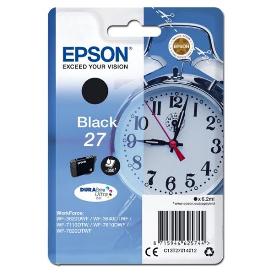 Imagem de Epson original ink C13T27014012, 27, black, 6,2ml, Epson WF-3620, 3640, 7110, 7610, 7620