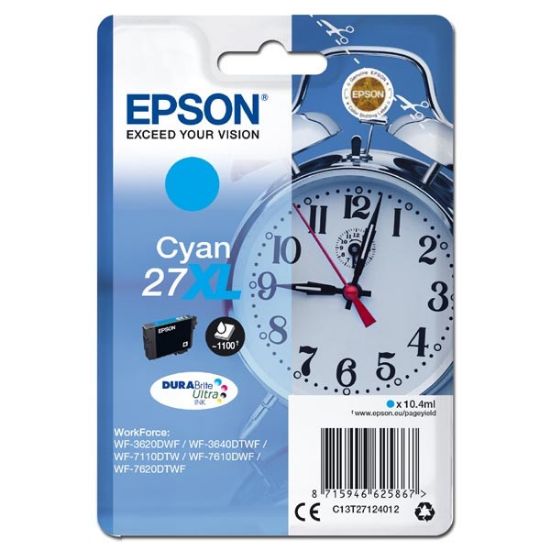 Imagem de Epson original ink C13T27124012, 27XL, cyan, 10,4ml, Epson WF-3620, 3640, 7110, 7610, 7620