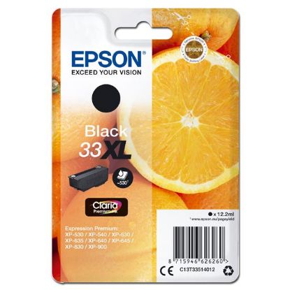 Imagem de Epson original ink C13T33514012, T33XL, black, 12,2ml, Epson Expression Home a Premium XP-530,630,635,830