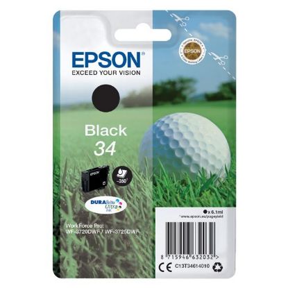 Imagem de Epson original ink C13T34614010, T346140, black, 6.1ml, Epson WF-3720DWF, 3725DWF