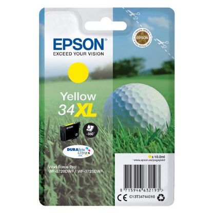 Imagem de Epson original ink C13T34744010, T347440, 34XL, yellow, 10.8ml, Epson WF-3720DWF, 3725DWF