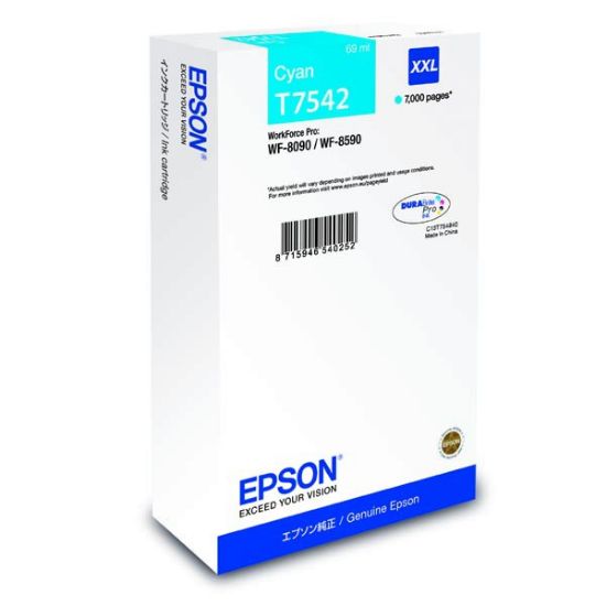 Imagem de Epson original ink C13T754240, T7542, XXL, cyan, 69ml, Epson WorkForce Pro WF-8090DW, WF-8590DWF