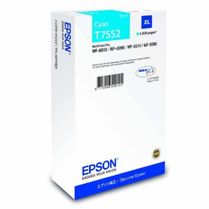 Imagem de Epson original ink C13T755240, T7552, XL, cyan, 4000str., 39ml, 1ks, Epson WorkForce Pro WF-8590DWF