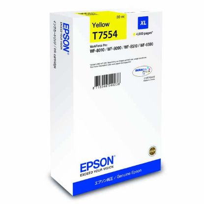 Imagem de Epson original ink C13T755440, T7554, XL, yellow, 4000str., 39ml, 1ks, Epson WorkForce Pro WF-8590DWF