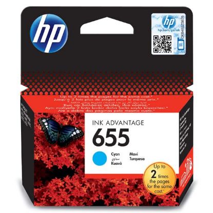 Imagem de HP original ink CZ110AE, HP 655, cyan, 600str., HP Deskjet Ink Advantage 3525, 5525, 6525, 4615 e-AiO