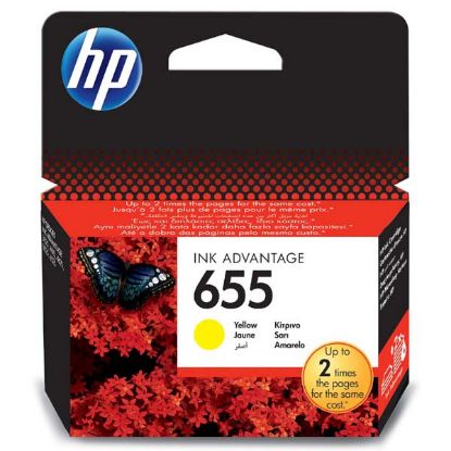 Imagem de HP original ink CZ112AE, HP 655, yellow, 600str., HP Deskjet Ink Advantage 3525, 5525, 6525, 4615 e-AiO