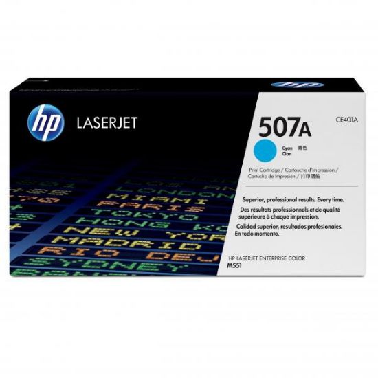 Imagem de HP original toner CE401A, cyan, 6000str., HP 507A, HP LaserJet Enterprise 500 color M551, O