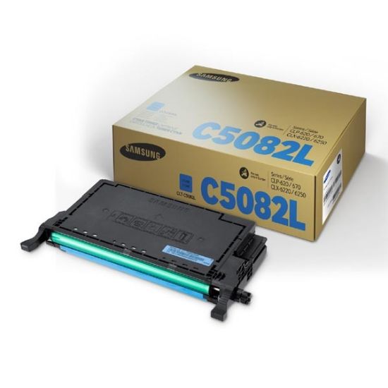 Imagem de HP original toner SU055A, CLT-C5082L, cyan, 4000str., C5082L, high capacity, Samsung CLP-620, CLP-670, CLX-6220, CLX-6250, O